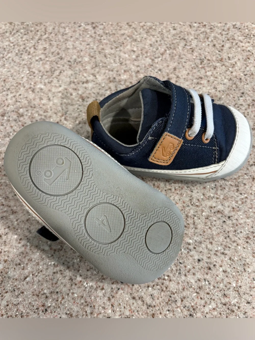 See Kai Run Stevie Mini Sneakers in Navy Denim